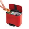 Кош за смет Brabantia Bo Pedal Passion Red, 11 + 23 л thumbnail