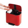 Кош за смет Brabantia Bo Pedal Passion Red, 11 + 23 л thumbnail