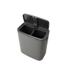 Кош за смет Brabantia Bo Touch Mineral Concrete Grey, 2 x 30 л thumbnail