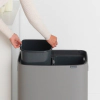 Кош за смет Brabantia Bo Touch Mineral Concrete Grey, 2 x 30 л thumbnail