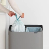 Кош за смет Brabantia Bo Touch Mineral Concrete Grey, 2 x 30 л thumbnail