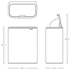 Кош за смет Brabantia Bo Touch Mineral Concrete Grey, 2 x 30 л thumbnail