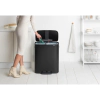 Кош за смет Brabantia Bo Pedal Matt Black, 2 x 30 л thumbnail