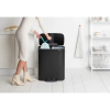 Кош за смет Brabantia Bo Pedal Matt Black, 2 x 30 л thumbnail