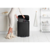 Кош за смет Brabantia Bo Pedal Matt Black, 2 x 30 л thumbnail