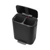 Кош за смет Brabantia Bo Pedal Matt Black, 2 x 30 л thumbnail
