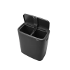 Кош за смет Brabantia Bo Touch Matt Black, 2 х 30 л thumbnail