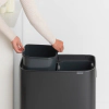 Кош за смет Brabantia Bo Touch Matt Black, 2 х 30 л thumbnail