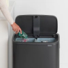 Кош за смет Brabantia Bo Touch Matt Black, 2 х 30 л thumbnail