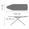 Маса за гладене с масивна поставка за ютия Brabantia Ice Water, 124 x 38 см thumbnail