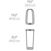 Кош за отпадъци Simplehuman Slim 40 л, бял thumbnail