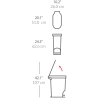 Кош с педал Simplehuman Slim 40 л, бял thumbnail