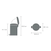 Кош за отпадъци Brabantia New Icon 12 л ( стомана гланц ) thumbnail