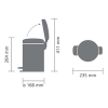 Кош за смет с педал Brabantia NewIcon Passion Red, 3 л thumbnail