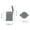 Кош за смет с педал Brabantia NewIcon Brilliant Steel, 5 л thumbnail