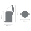 Кош за смет с педал и метална кофа Brabantia NewIcon Brilliant Steel, 12 л thumbnail
