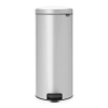 Кош за смет с педал и метална кофа Brabantia NewIcon Metallic Grey, 30 л thumbnail