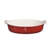  Керамична овална форма за печене Emile Henry Large Oval Dish 35,5 х 23,5см - цвят бяло и червено thumbnail