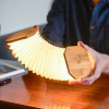  Смарт лампа акордеон Gingko с бамбуково дърво thumbnail