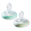 Ортодонтични залъгалки Tommee Tippee Breast-Like Night 0-6 м, 2 броя, с кутия за стерилизиране и съхранение thumbnail