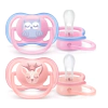Ортодонтични залъгалки Philips AVENT Ultra Air + стерилизаторна кутия (0-6м), елен/бухал, 2 броя thumbnail