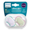 Комплект от 2 броя ортодонтични залъгалки Philips AVENT Ultra Air, SCF085/24, 0-6 м thumbnail