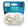 Комплект от 2 броя ортодонтични залъгалки Philips AVENT Ultra Air, SCF085/60, 6-18 м thumbnail