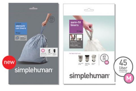 Торби за еднократна употреба Simplehuman за кошове с капацитет 45 л