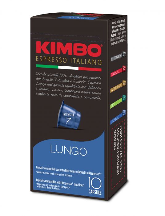 Капсули за Nespresso Kimbo Lungo - 10 бр х 5,5 г