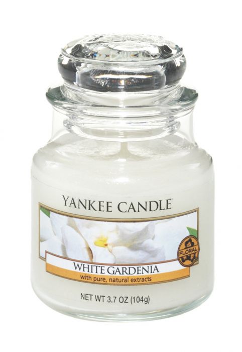 Ароматна свещ в малък буркан Yankee Candle White Gardenia