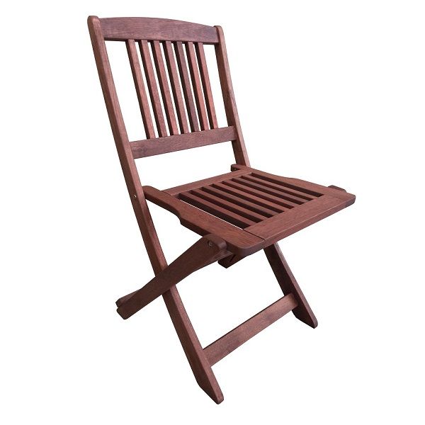 Дървен сгъваем стол Muhler Meranti, 47 х 56 х 84 см