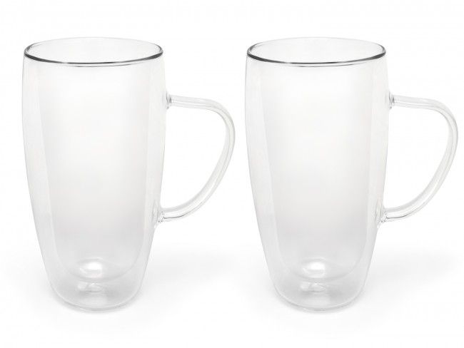 Сет от 2 двустенни стъклени чаши с дръжка Bredemeijer Cappuccino/Latte Macchiato, 400 мл