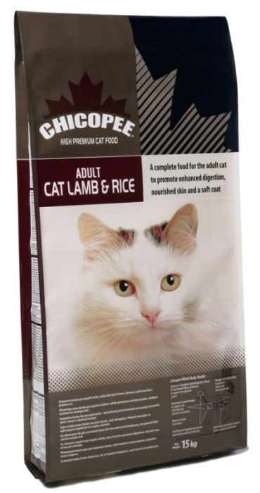 Храна за котки над 12 месеца с агнешко и ориз Chicopee Adult Cat Lamb & Rice 15 кг