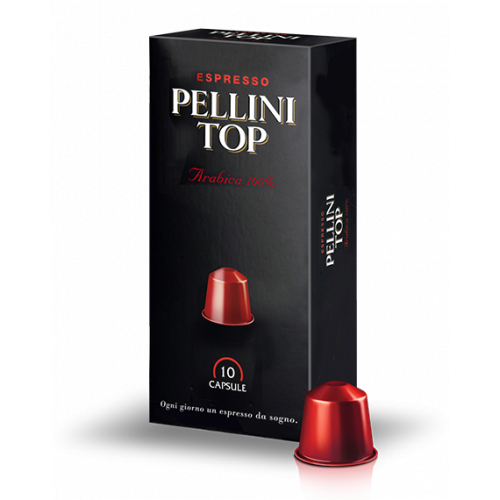 Nespresso съвместими капсули Pellini Top Arabica 100%, 10 х 5 гр
