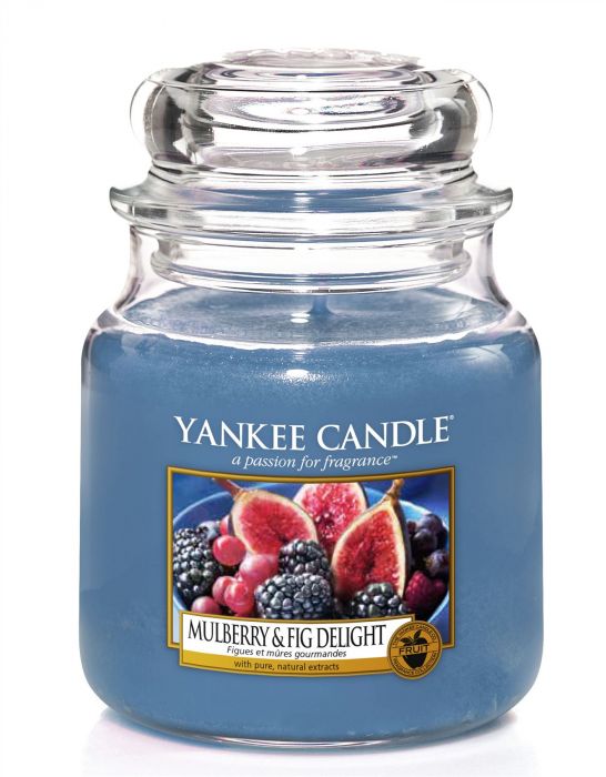 Ароматна свещ в среден буркан Yankee Candle Mulberry&Fig Delig 