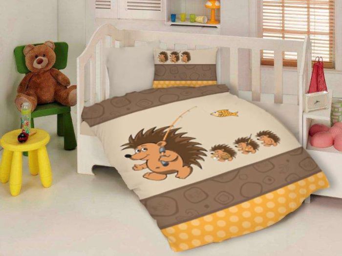 Бебешки спален комплект от 3 части PNG “Таралеж”