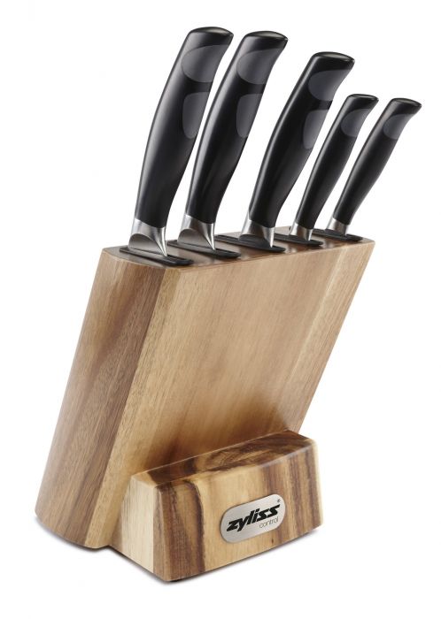 Комплект от 5 броя ножове в дървен блок Zyliss Control
