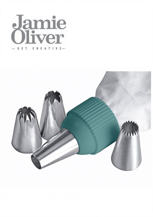 Сладкарски шприц с 5 броя накрайници Jamie Oliver - цвят атлантическо зелено