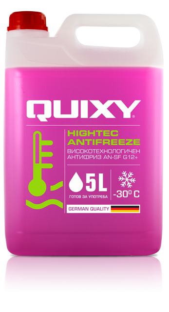 Високотехнологичен антифриз G12+1 Quixy готов за употреба 5,0 л