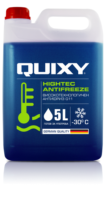 Високотехнологичен антифриз G11 Quixy готов за употреба 5,0 л