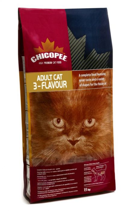 Храна за капризни котки над 12 месеца Chicopee Adult Cat 3-Flavour 15 кг