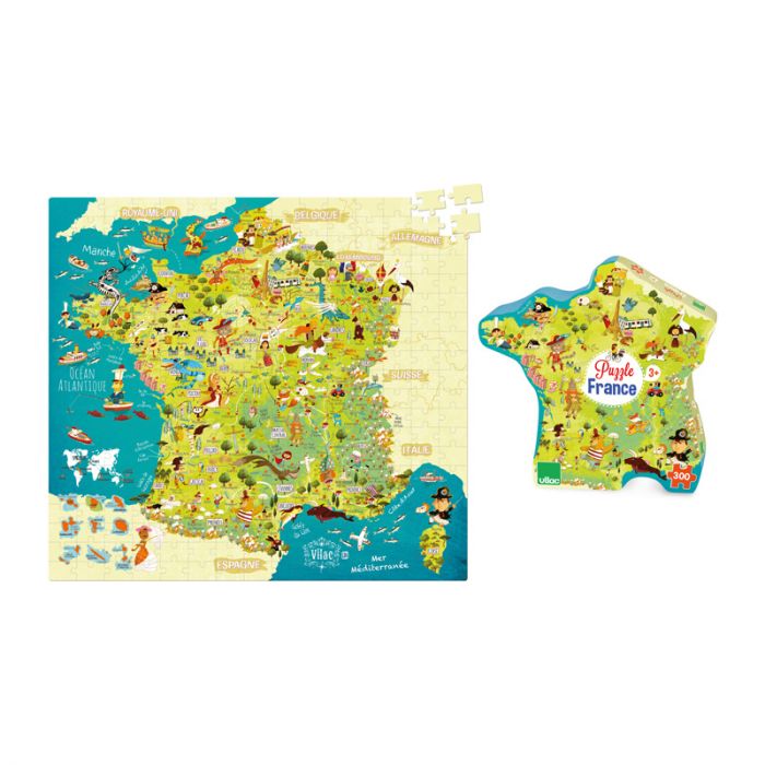 Пъзел карта на Франция Vilac