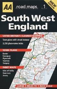 South West England. Road Map