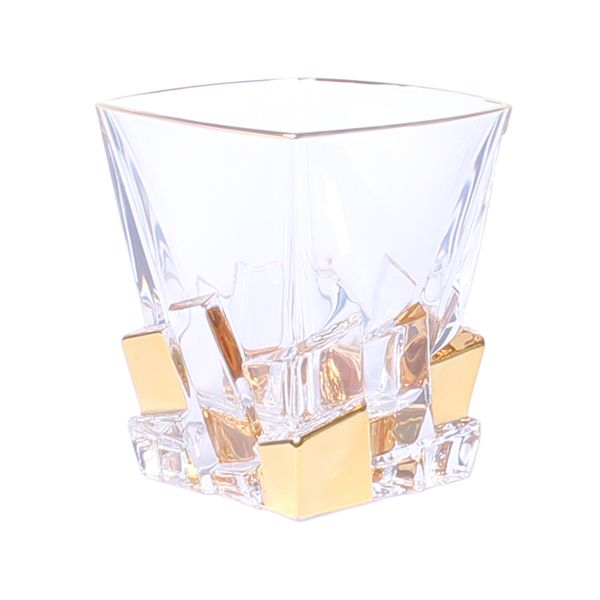 Чаша за уиски Bohemia Crack Gold 310ml, 6 броя