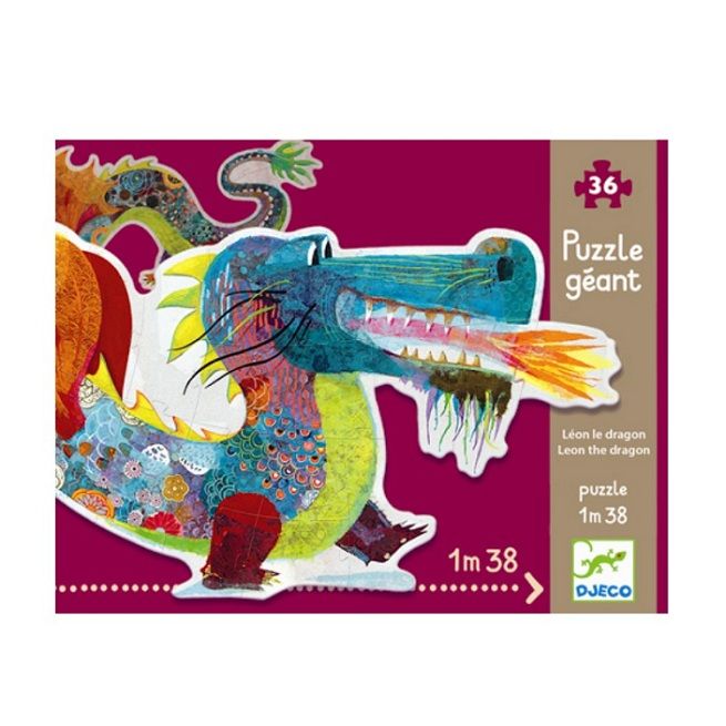 Пъзел - гигант от 36 части дракона Леон Djeco Giant Puzzles