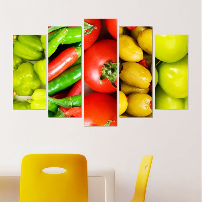 Декоративен панел за стена с натюрморт на зеленчуци Vivid Home