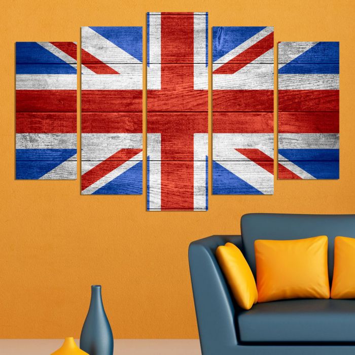 Декоративeн панел за стена с дизайн флагът на Великобритания Vivid Home