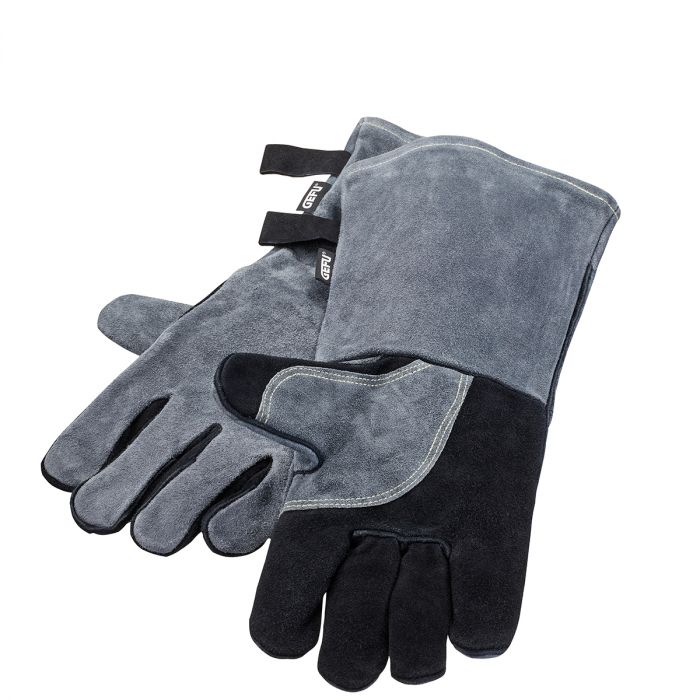 Кожени ръкавици за барбекю Gefu BBQ, сиво-черни