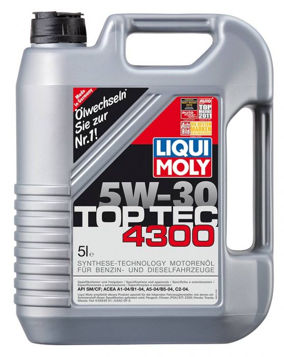 Синтетично моторно масло Liqui Moly TOP TEC 4300 SAE 5W-30, 5 л
