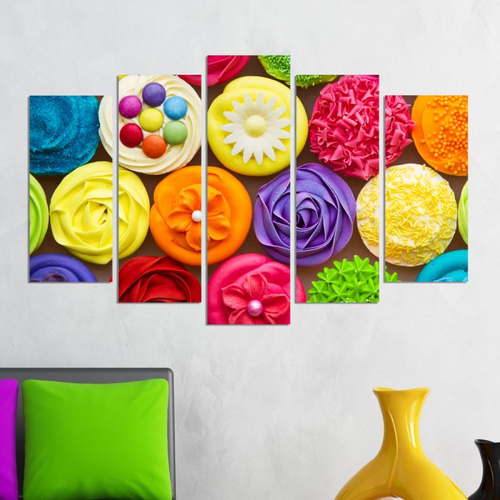 Декоративен панел за стена с лъчезарни цветни мотиви Vivid Home